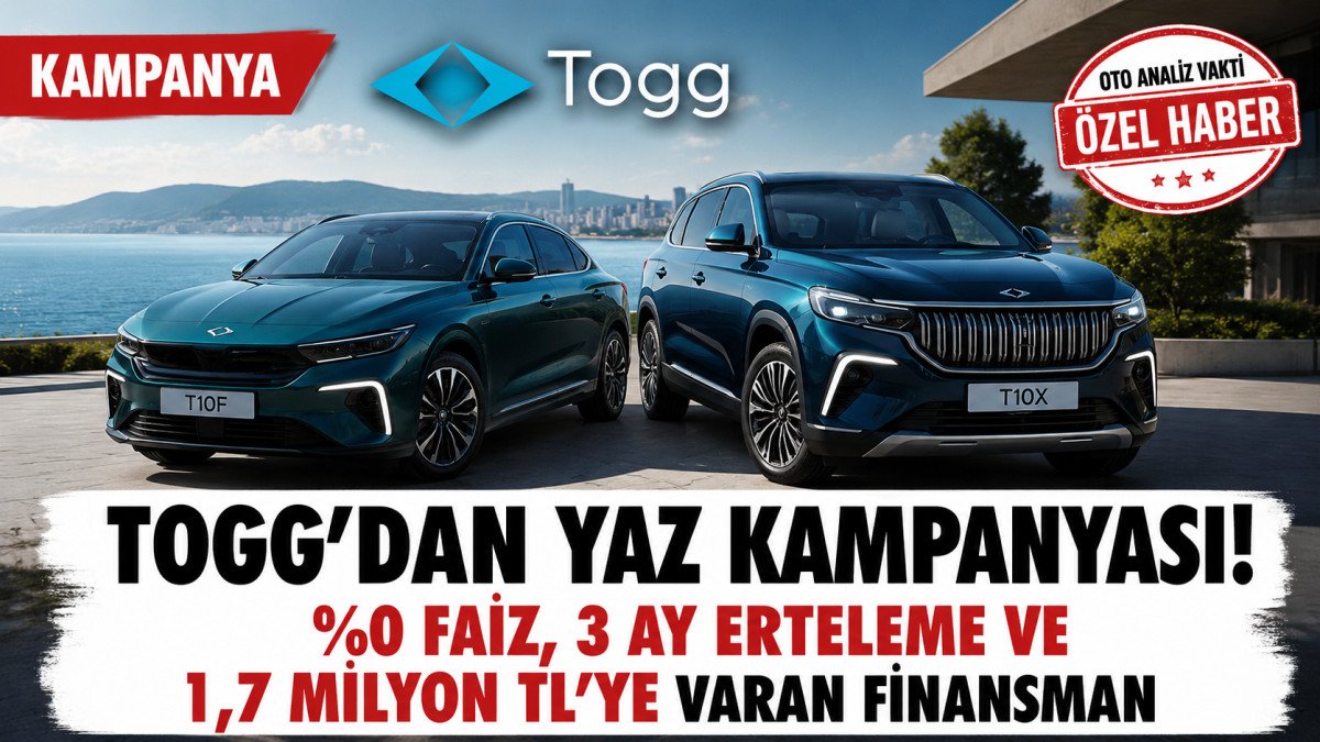 Togg'dan Yaz Kampanyası: Faizsiz Kredi, Ertelemeli Ödeme ve 1,7 Milyon TL'ye Varan Finansman?