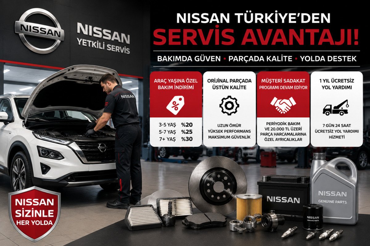 Nissan Türkiye'den Servis Hamlesi! Bakım ve Orijinal Parçada Büyük İndirim